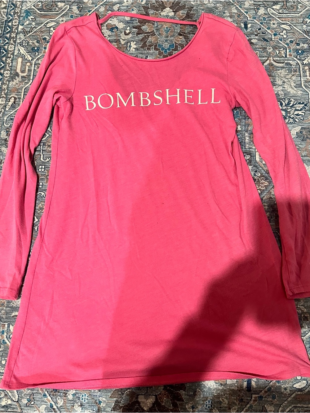 Victoria's Secret Pink 'BOMBSHELL' Long Sleeve Nightgown